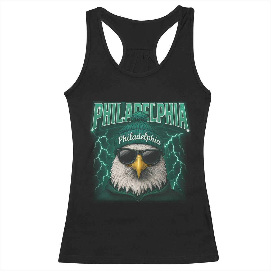 Philadelphia Fan Racerback Tank Top Retro Eagle Bootleg Sports Fan TS10 Black Print Your Wear