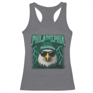 Philadelphia Fan Racerback Tank Top Retro Eagle Bootleg Sports Fan TS10 Charcoal Print Your Wear
