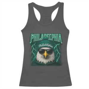 Philadelphia Fan Racerback Tank Top Retro Eagle Bootleg Sports Fan TS10 Dark Heather Print Your Wear