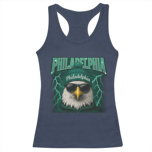 Philadelphia Fan Racerback Tank Top Retro Eagle Bootleg Sports Fan TS10 Navy Print Your Wear