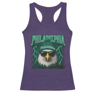 Philadelphia Fan Racerback Tank Top Retro Eagle Bootleg Sports Fan TS10 Purple Print Your Wear