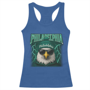 Philadelphia Fan Racerback Tank Top Retro Eagle Bootleg Sports Fan TS10 Royal Blue Print Your Wear