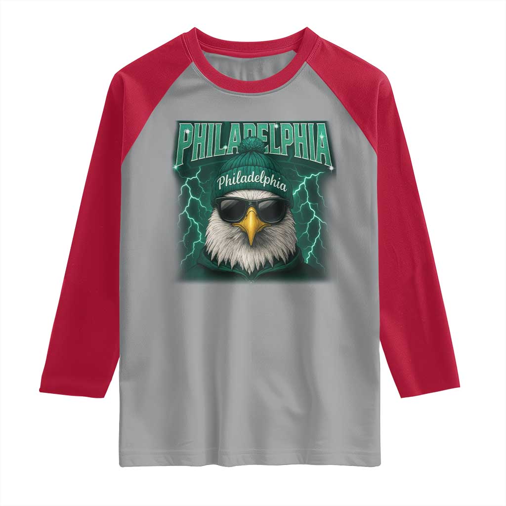 EF Game Day Raglan Shirt Retro Bootleg Sports Fan TS10 Sport Gray Red Print Your Wear