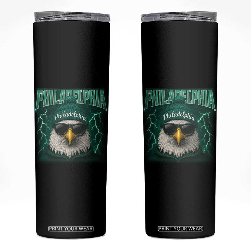 Philadelphia Fan Skinny Tumbler Retro Eagle Bootleg Sports Fan TS10 Black Print Your Wear