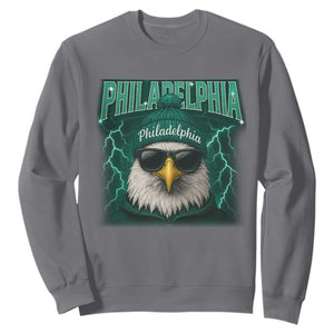 Philadelphia Fan Sweatshirt Retro Eagle Bootleg Sports Fan TS10 Charcoal Print Your Wear