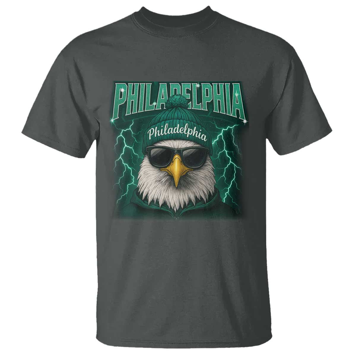 Philadelphia Fan T Shirt Retro Eagle Bootleg Sports Fan TS10 Dark Heather Print Your Wear