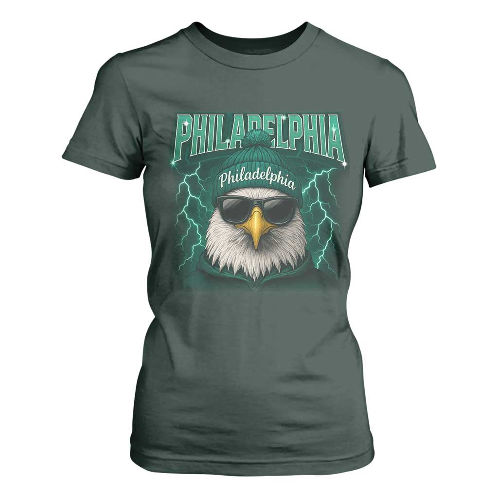 EF Game Day T Shirt For Women Retro Bootleg Sports Fan TS10 Dark Forest Green Print Your Wear