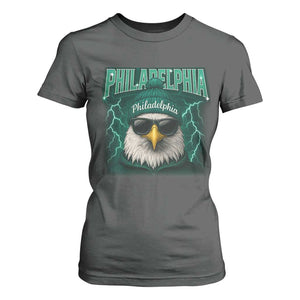 Philadelphia Fan T Shirt For Women Retro Eagle Bootleg Sports Fan TS10 Dark Heather Print Your Wear