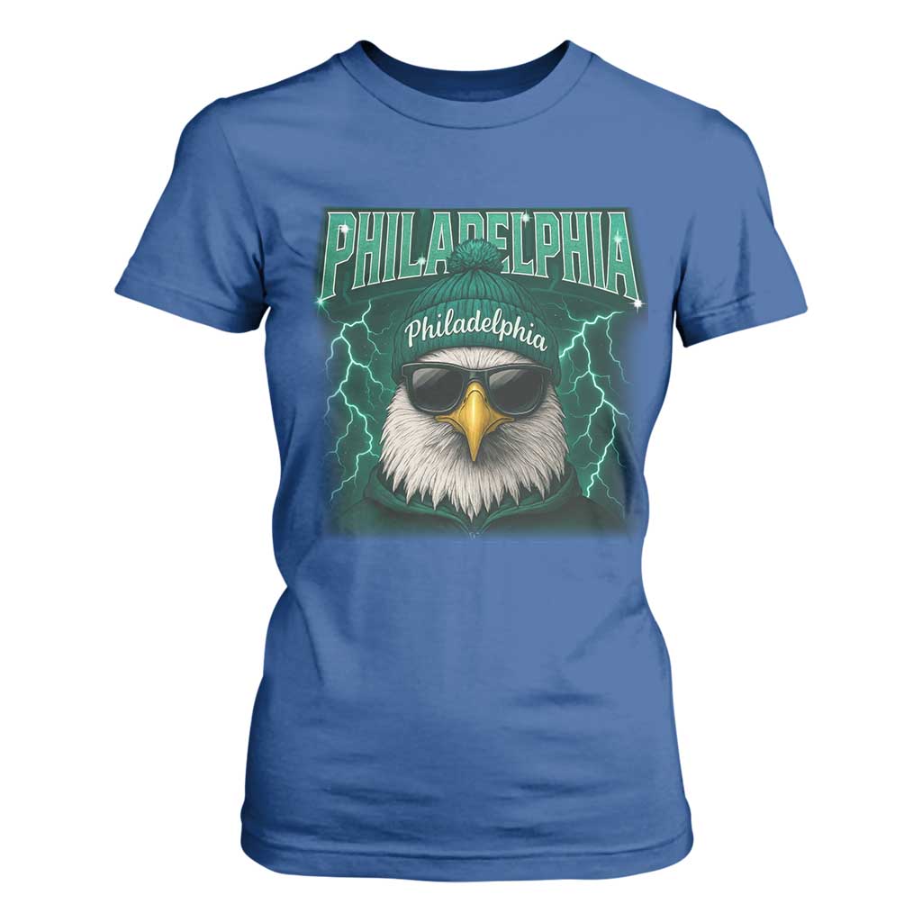 EF Game Day T Shirt For Women Retro Bootleg Sports Fan TS10 Royal Blue Print Your Wear