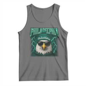 Philadelphia Fan Tank Top Retro Eagle Bootleg Sports Fan TS10 Black Heather Print Your Wear