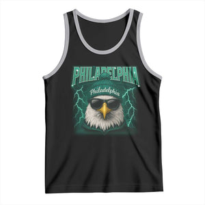 Philadelphia Fan Tank Top Retro Eagle Bootleg Sports Fan TS10 Black Athletic Heather Print Your Wear