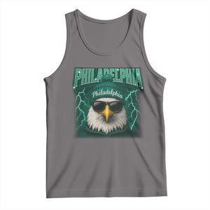 Philadelphia Fan Tank Top Retro Eagle Bootleg Sports Fan TS10 Deep Heather Print Your Wear