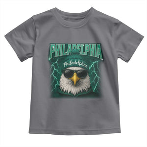 Philadelphia Fan Toddler T Shirt Retro Eagle Bootleg Sports Fan TS10 Charcoal Print Your Wear