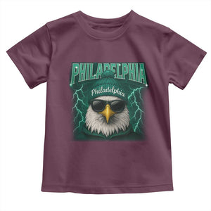 Philadelphia Fan Toddler T Shirt Retro Eagle Bootleg Sports Fan TS10 Maroon Print Your Wear
