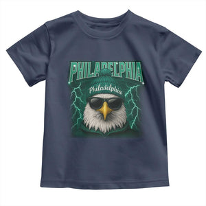 Philadelphia Fan Toddler T Shirt Retro Eagle Bootleg Sports Fan TS10 Navy Print Your Wear
