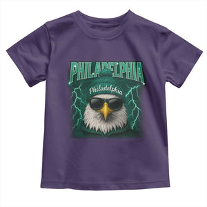 Philadelphia Fan Toddler T Shirt Retro Eagle Bootleg Sports Fan TS10 Purple Print Your Wear