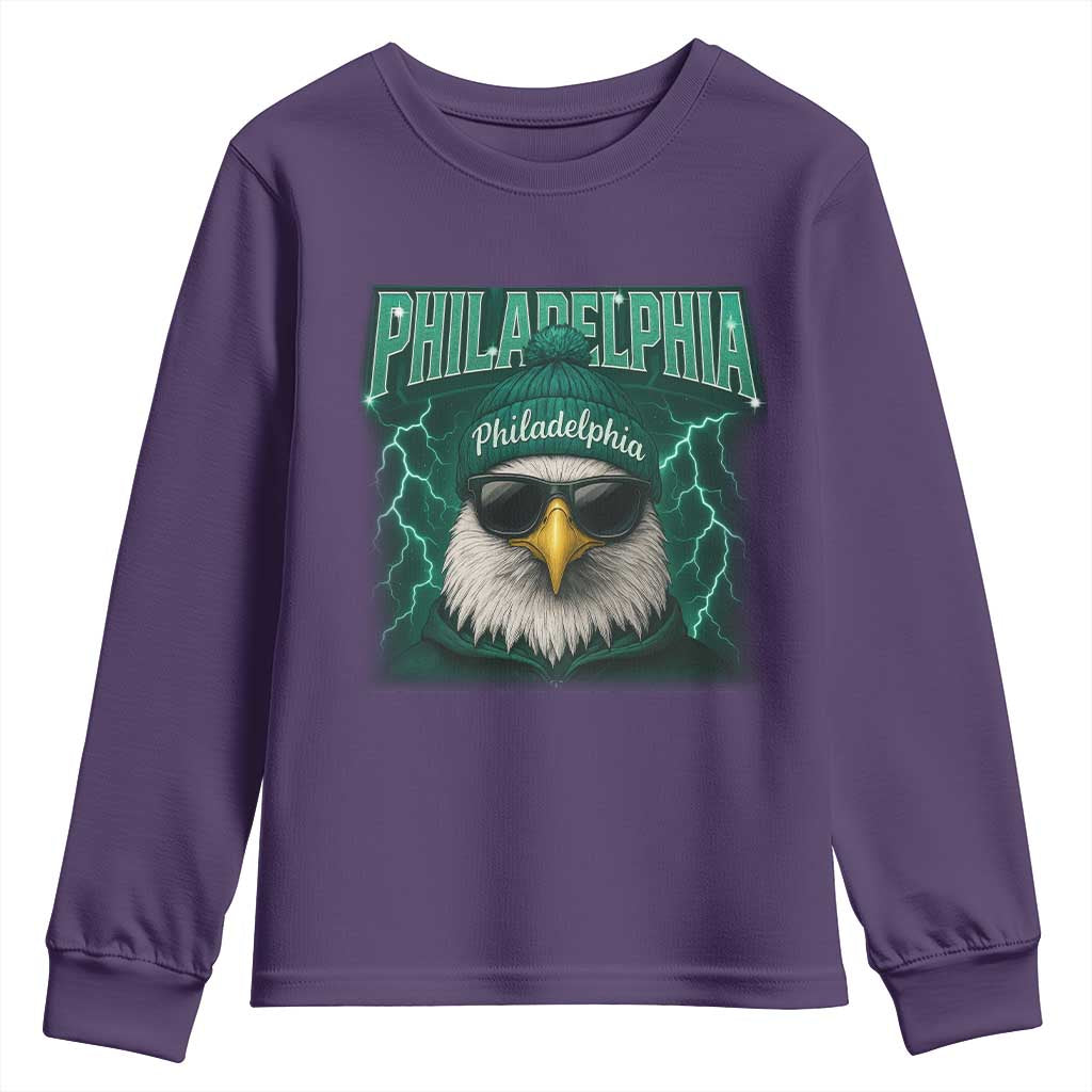 EF Game Day Youth Sweatshirt Retro Bootleg Sports Fan TS10 Purple Print Your Wear