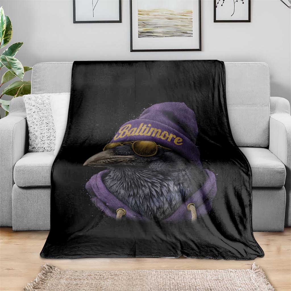 RF Football Lover Throw Blanket Vintage Maryland Edgar Allan Poe The Flock Game Day TS10 Print Your Wear