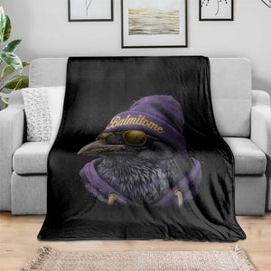 Baltimore Throw Blanket Vintage Maryland Edgar Allan Poe Raven Game Day TS10 Print Your Wear
