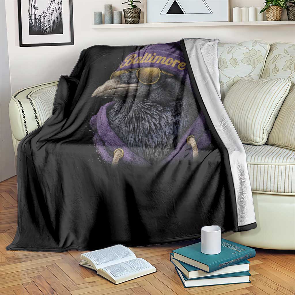 RF Football Lover Throw Blanket Vintage Maryland Edgar Allan Poe The Flock Game Day TS10 Print Your Wear
