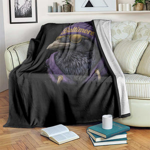 RF Football Lover Throw Blanket Vintage Maryland Edgar Allan Poe The Flock Game Day TS10 Print Your Wear