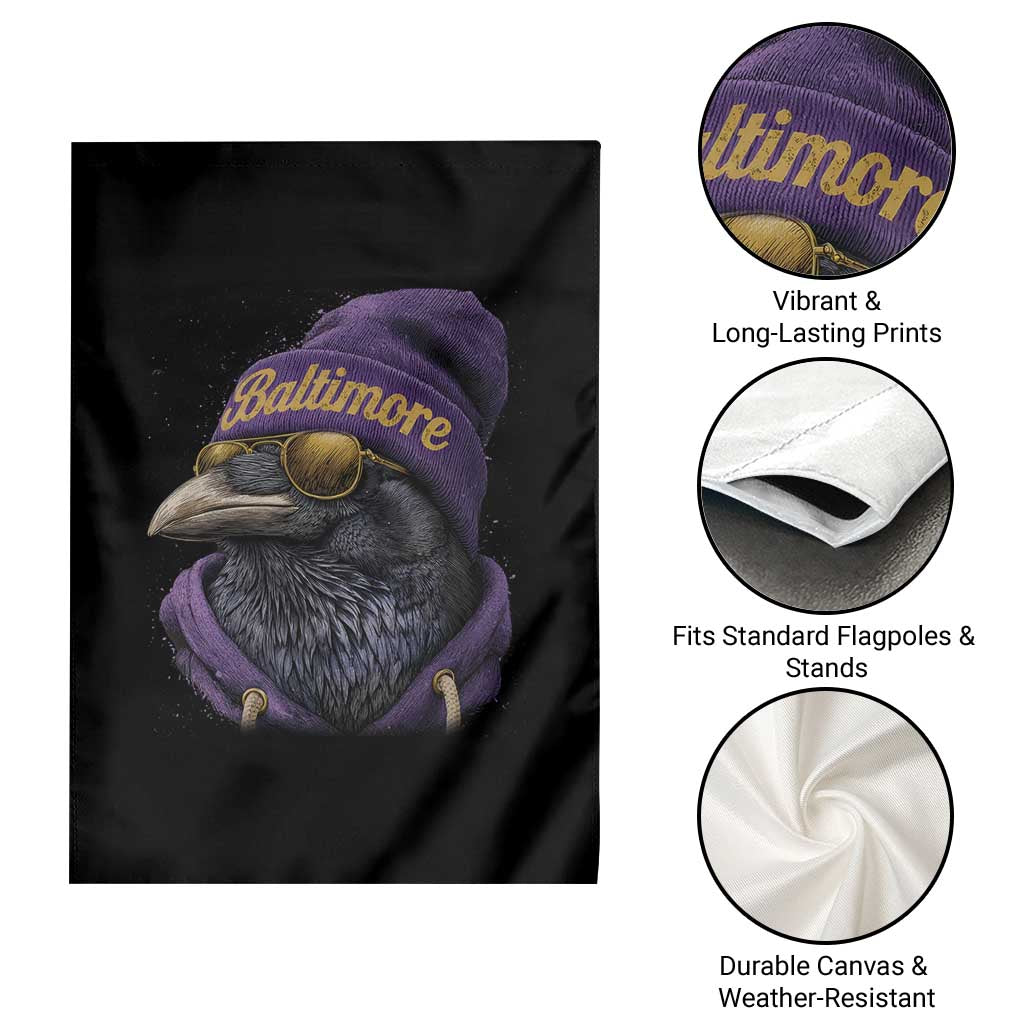 RF Football Lover Garden Flag Vintage Maryland Edgar Allan Poe The Flock Game Day TS10 Print Your Wear