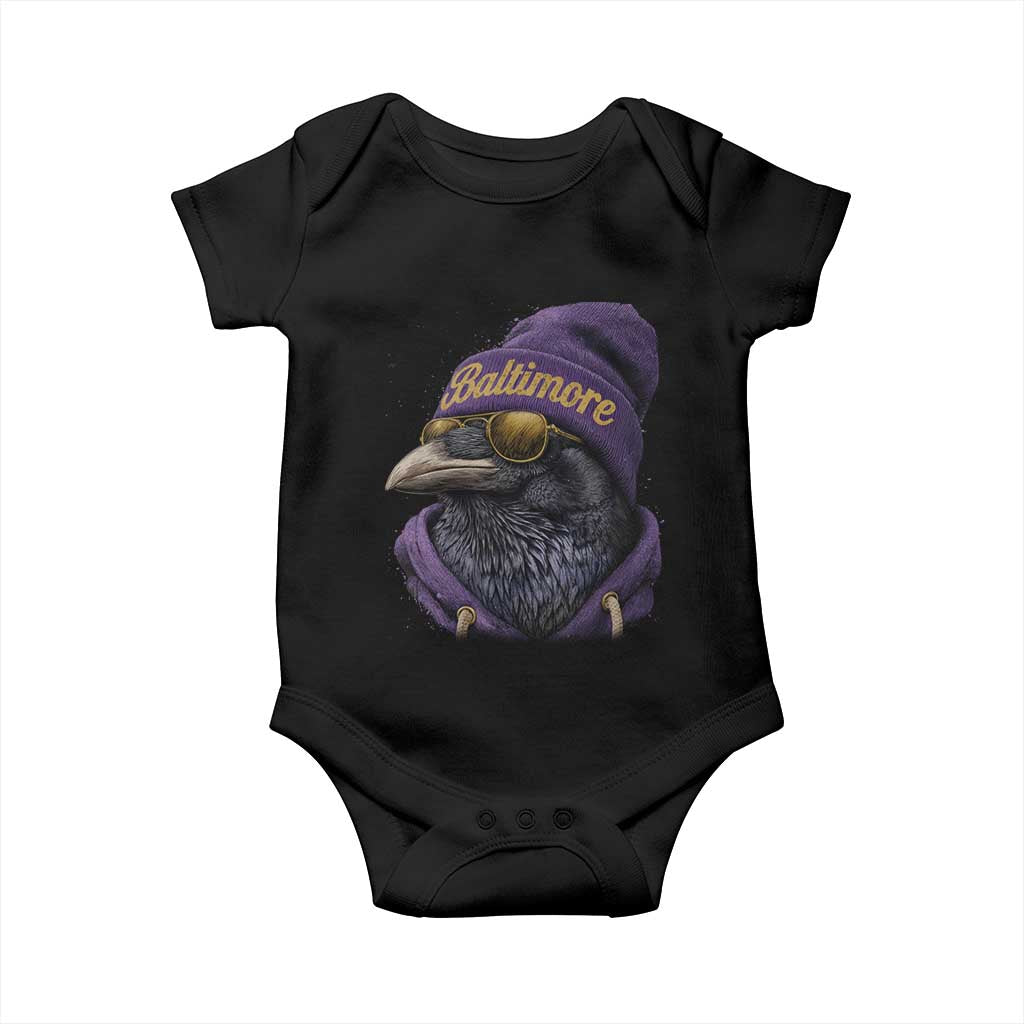 RF Football Lover Baby Onesie Vintage Maryland Edgar Allan Poe The Flock Game Day TS10 Black Print Your Wear