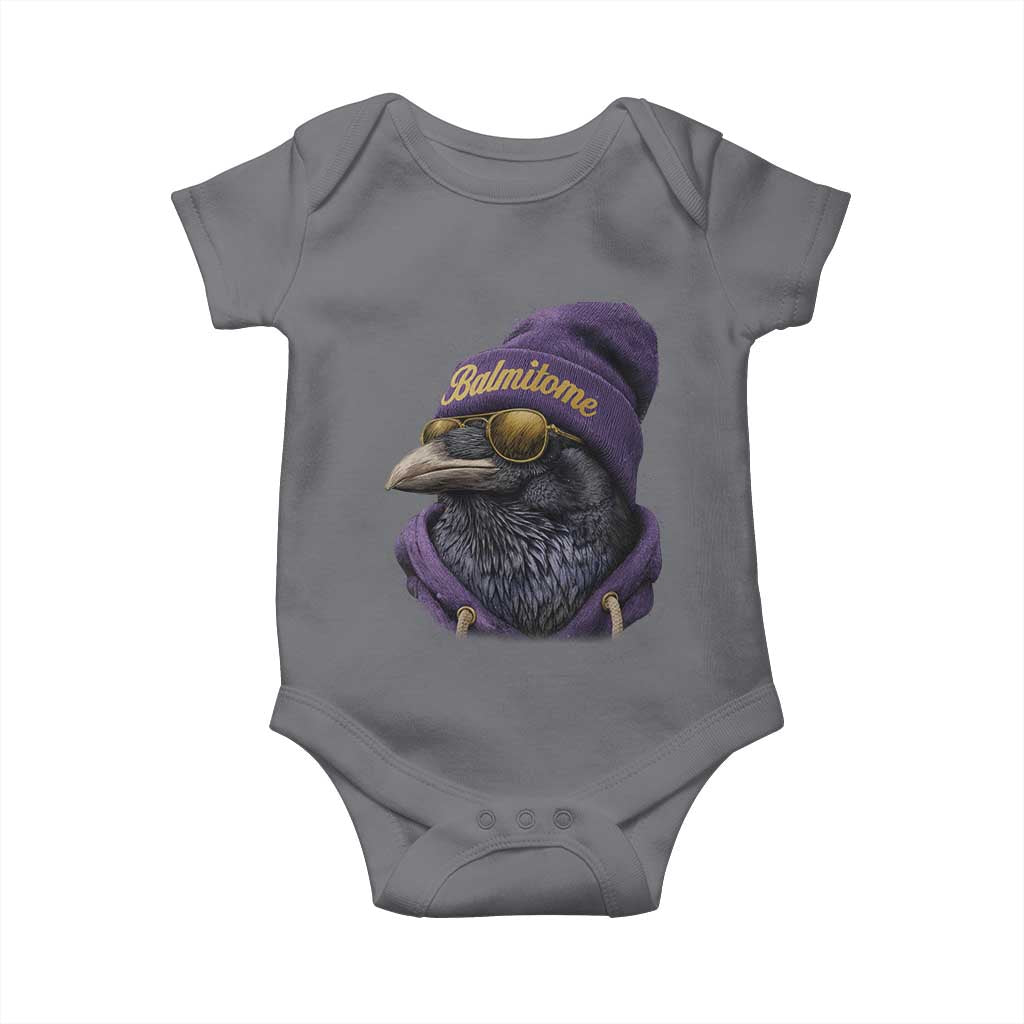 Baltimore Baby Onesie Vintage Maryland Edgar Allan Poe Raven Game Day TS10 Charcoal Print Your Wear