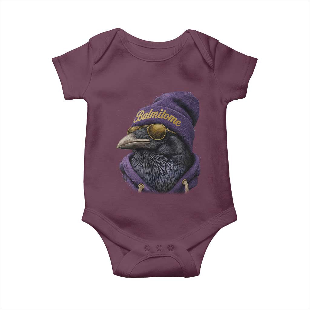 Baltimore Baby Onesie Vintage Maryland Edgar Allan Poe Raven Game Day TS10 Maroon Print Your Wear