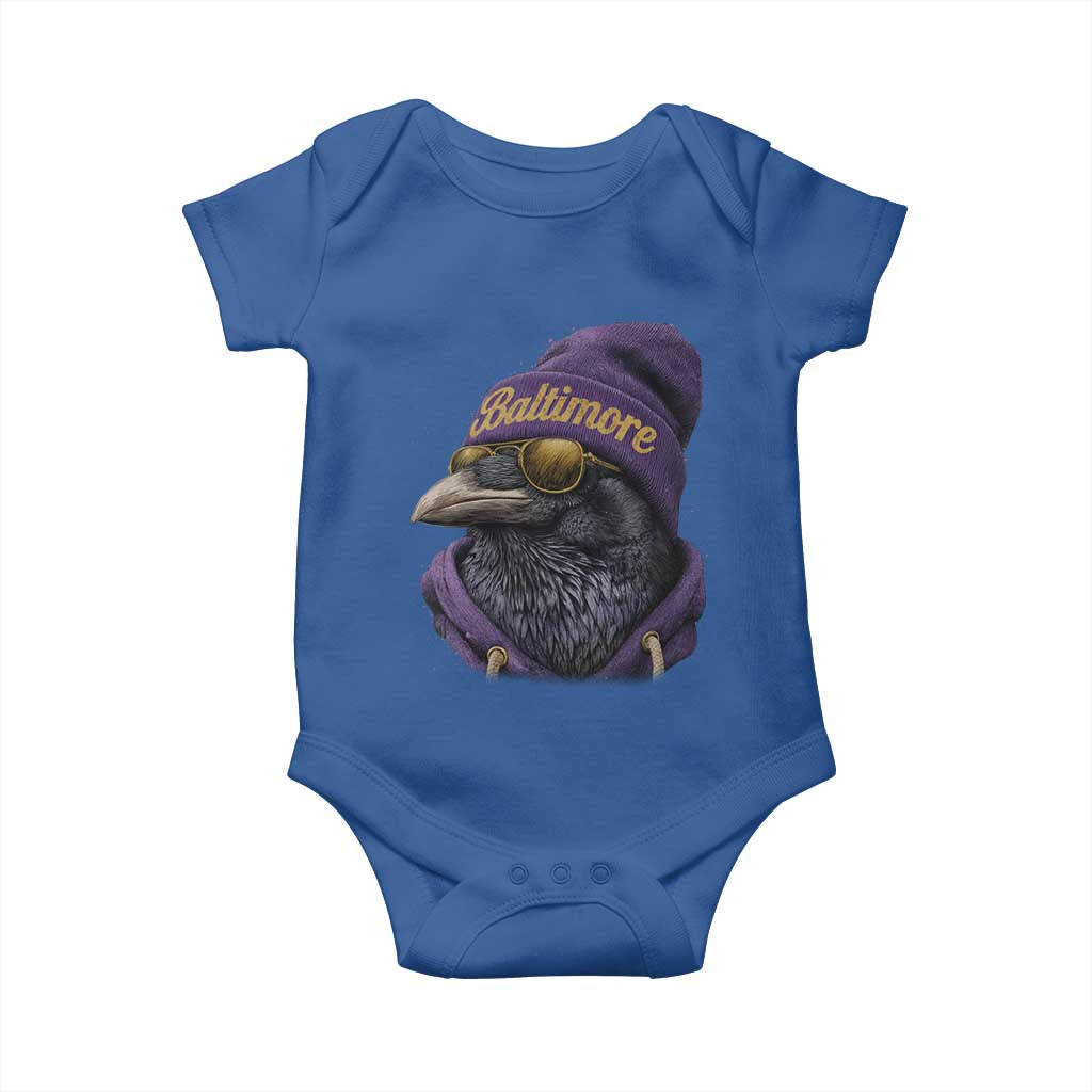 RF Football Lover Baby Onesie Vintage Maryland Edgar Allan Poe The Flock Game Day TS10 Royal Blue Print Your Wear