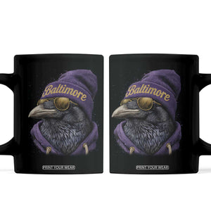 RF Football Lover Coffee Mug Vintage Maryland Edgar Allan Poe The Flock Game Day TS10 Black Print Your Wear