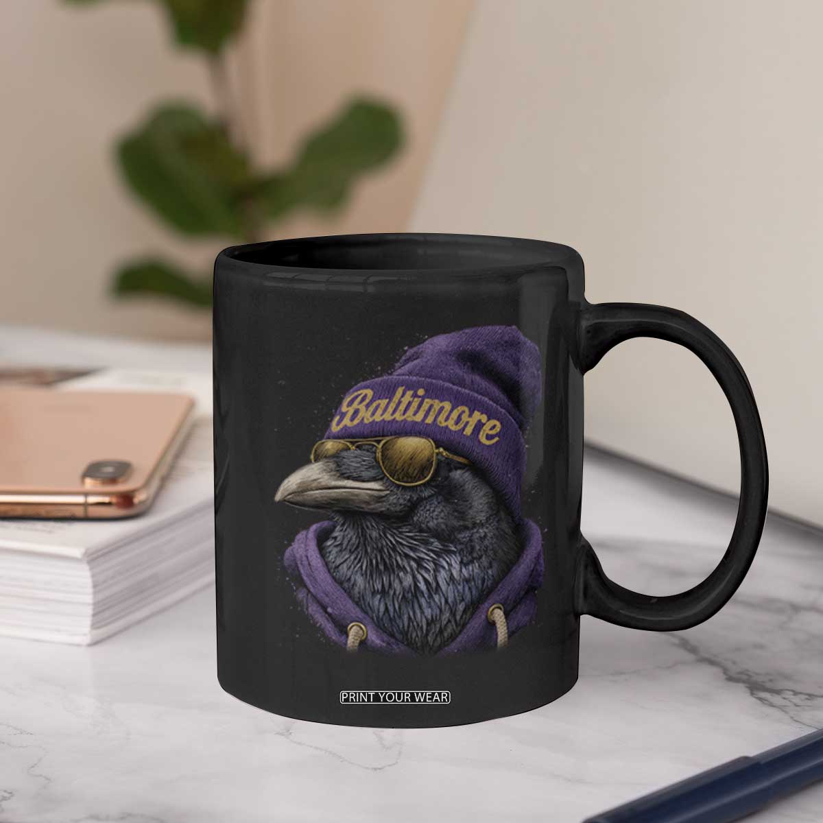 RF Football Lover Coffee Mug Vintage Maryland Edgar Allan Poe The Flock Game Day TS10 Print Your Wear