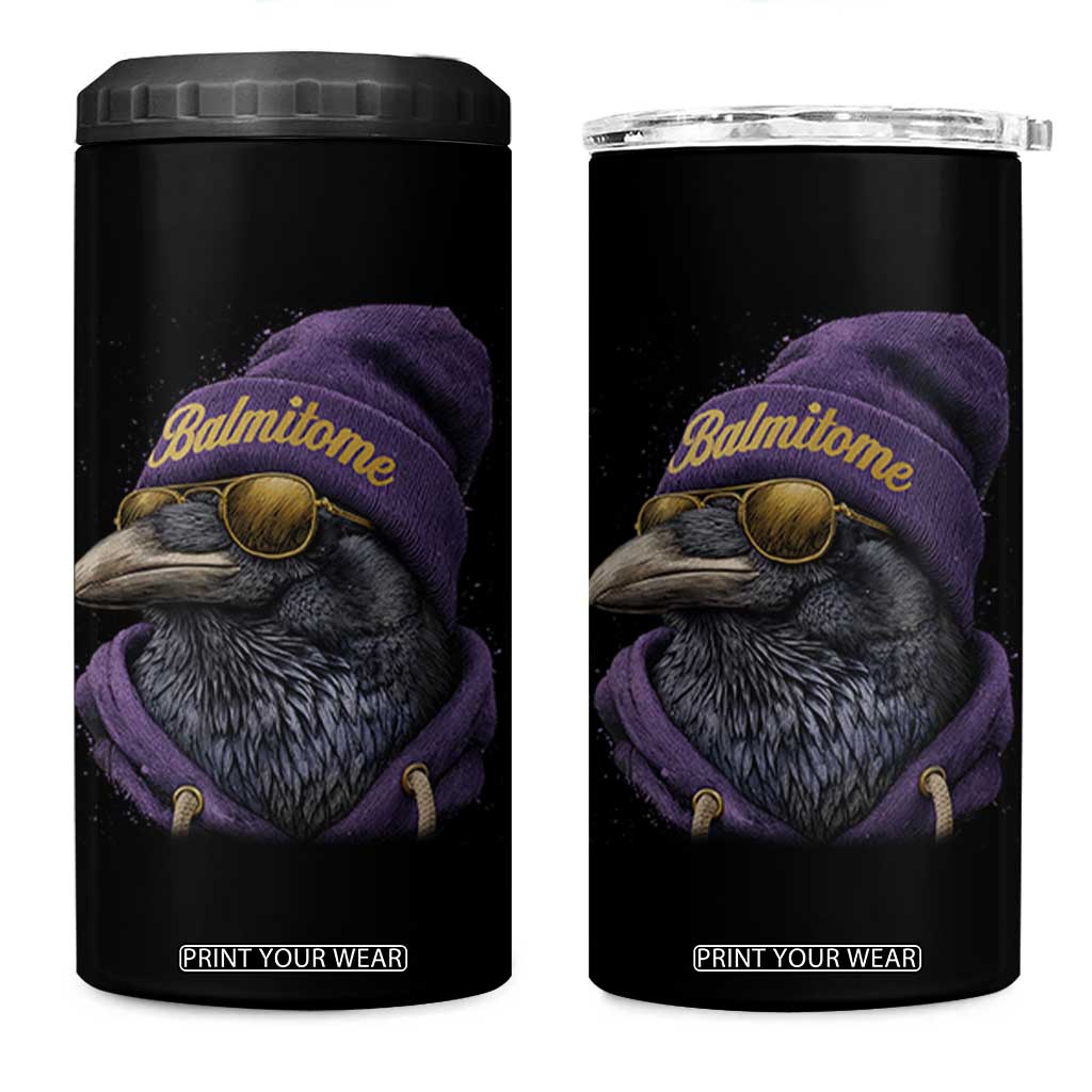 Baltimore 4 in 1 Can Cooler Tumbler Vintage Maryland Edgar Allan Poe Raven Game Day TS10 One Size: 16 oz Black Print Your Wear