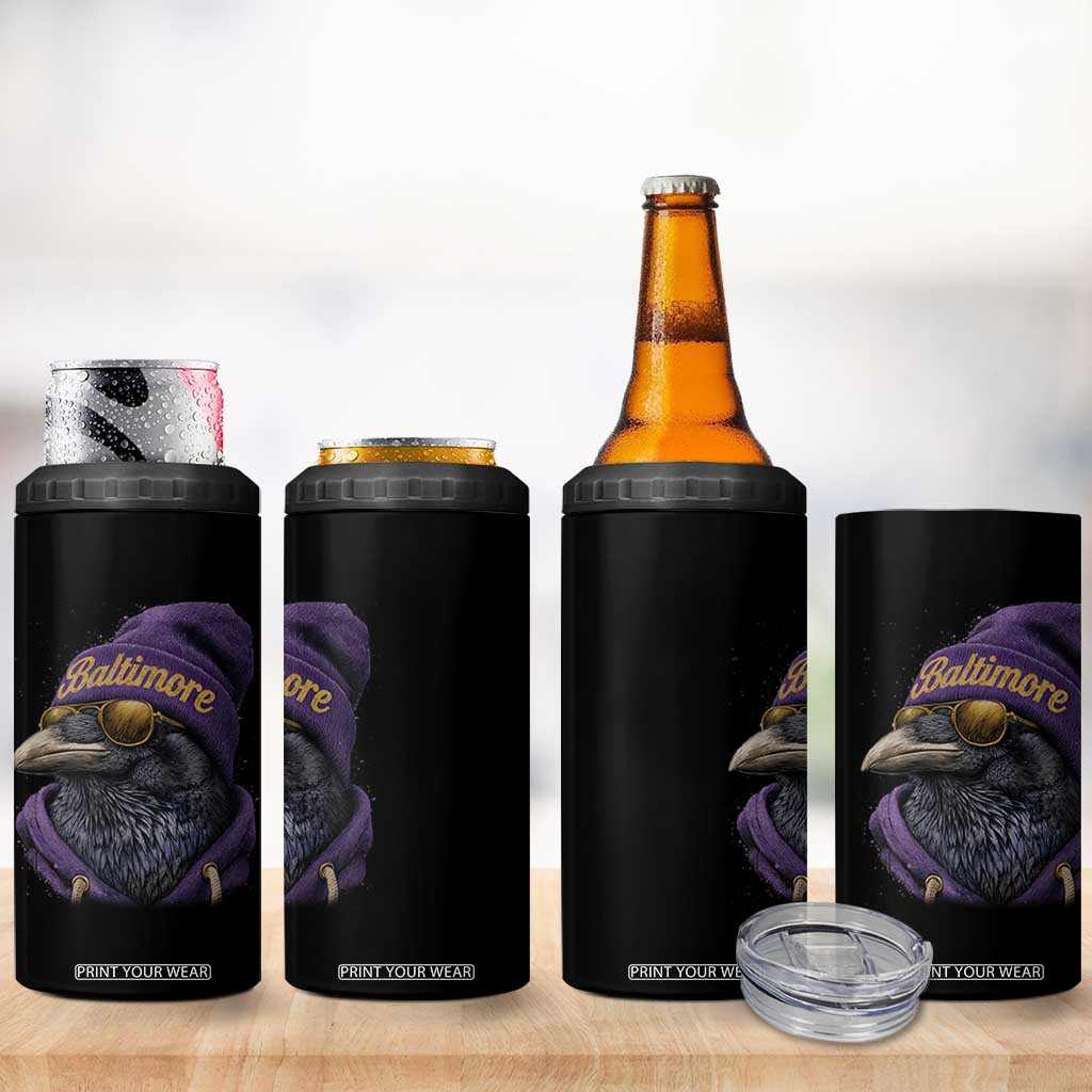 RF Football Lover 4 in 1 Can Cooler Tumbler Vintage Maryland Edgar Allan Poe The Flock Game Day TS10 Print Your Wear