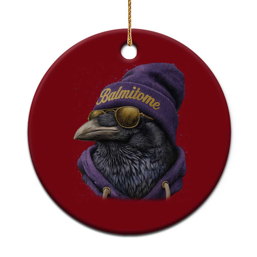 Baltimore Ceramic Ornament Vintage Maryland Edgar Allan Poe Raven Game Day TS10 1pc Red Print Your Wear