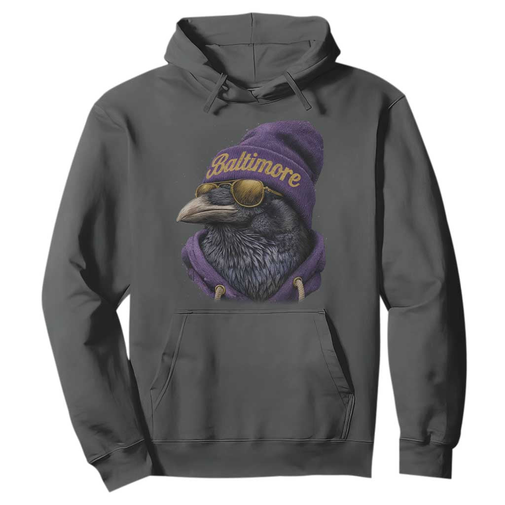 RF Football Lover Hoodie Vintage Maryland Edgar Allan Poe The Flock Game Day TS10 Dark Heather Print Your Wear