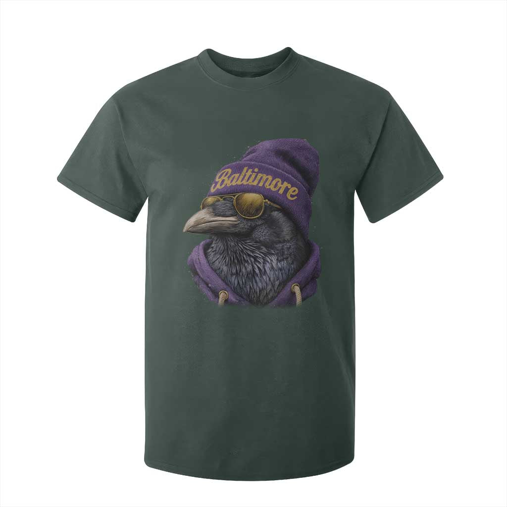 RF Football Lover T Shirt For Kid Vintage Maryland Edgar Allan Poe The Flock Game Day TS10 Dark Forest Green Print Your Wear