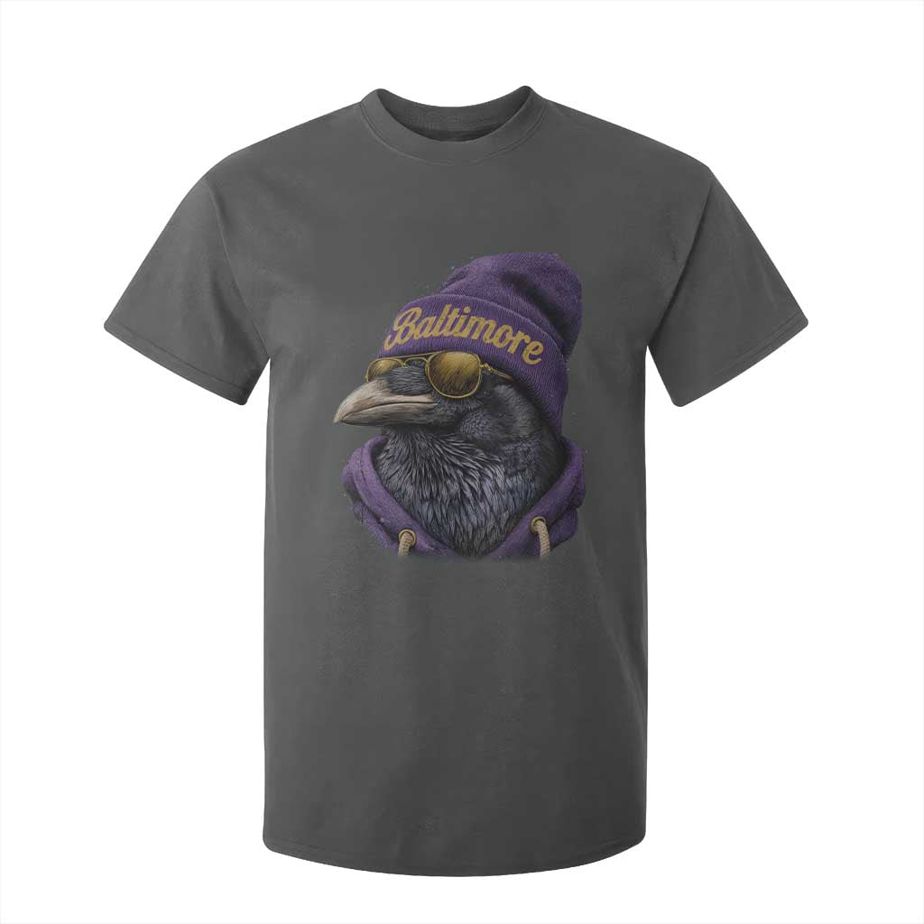 RF Football Lover T Shirt For Kid Vintage Maryland Edgar Allan Poe The Flock Game Day TS10 Dark Heather Print Your Wear