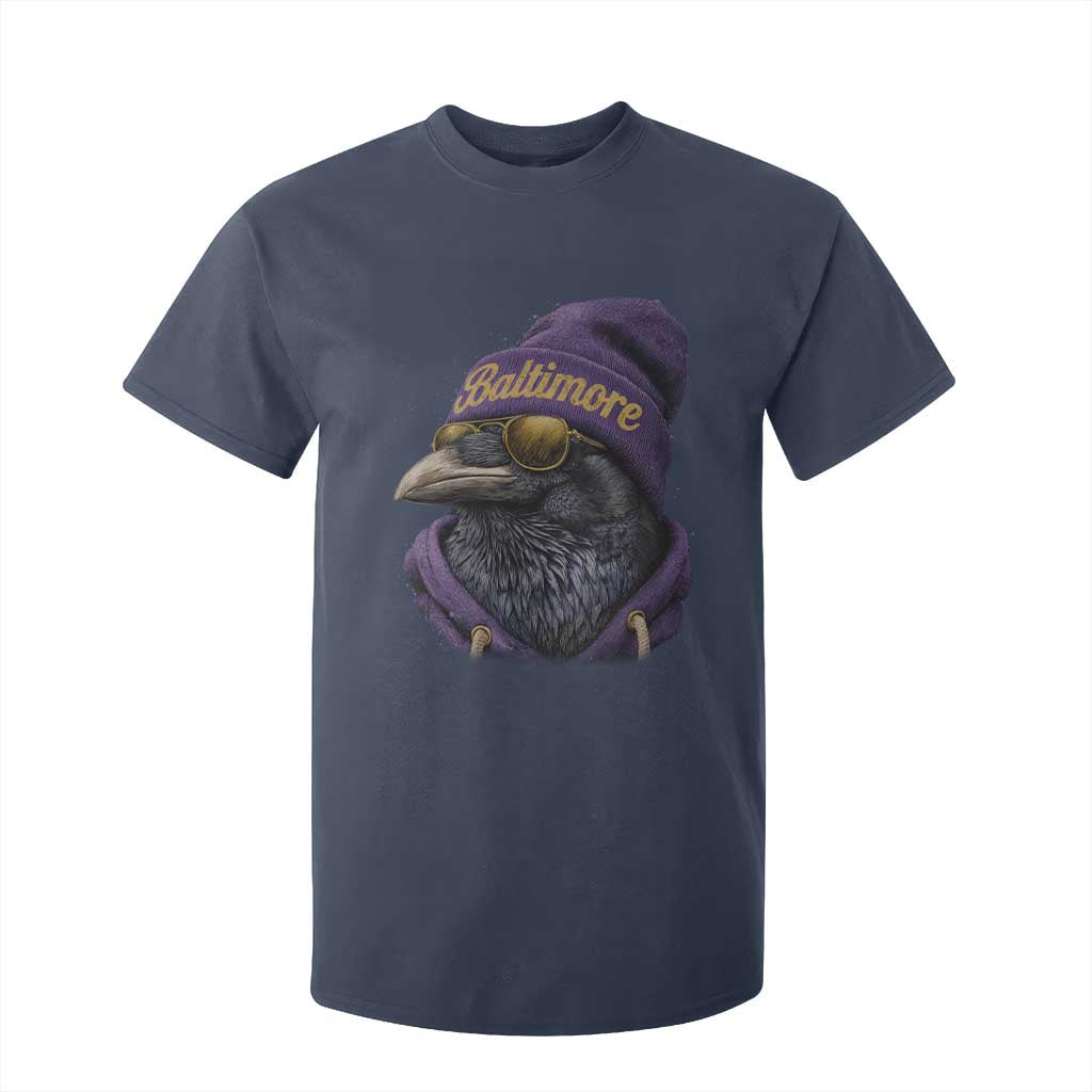 RF Football Lover T Shirt For Kid Vintage Maryland Edgar Allan Poe The Flock Game Day TS10 Navy Print Your Wear