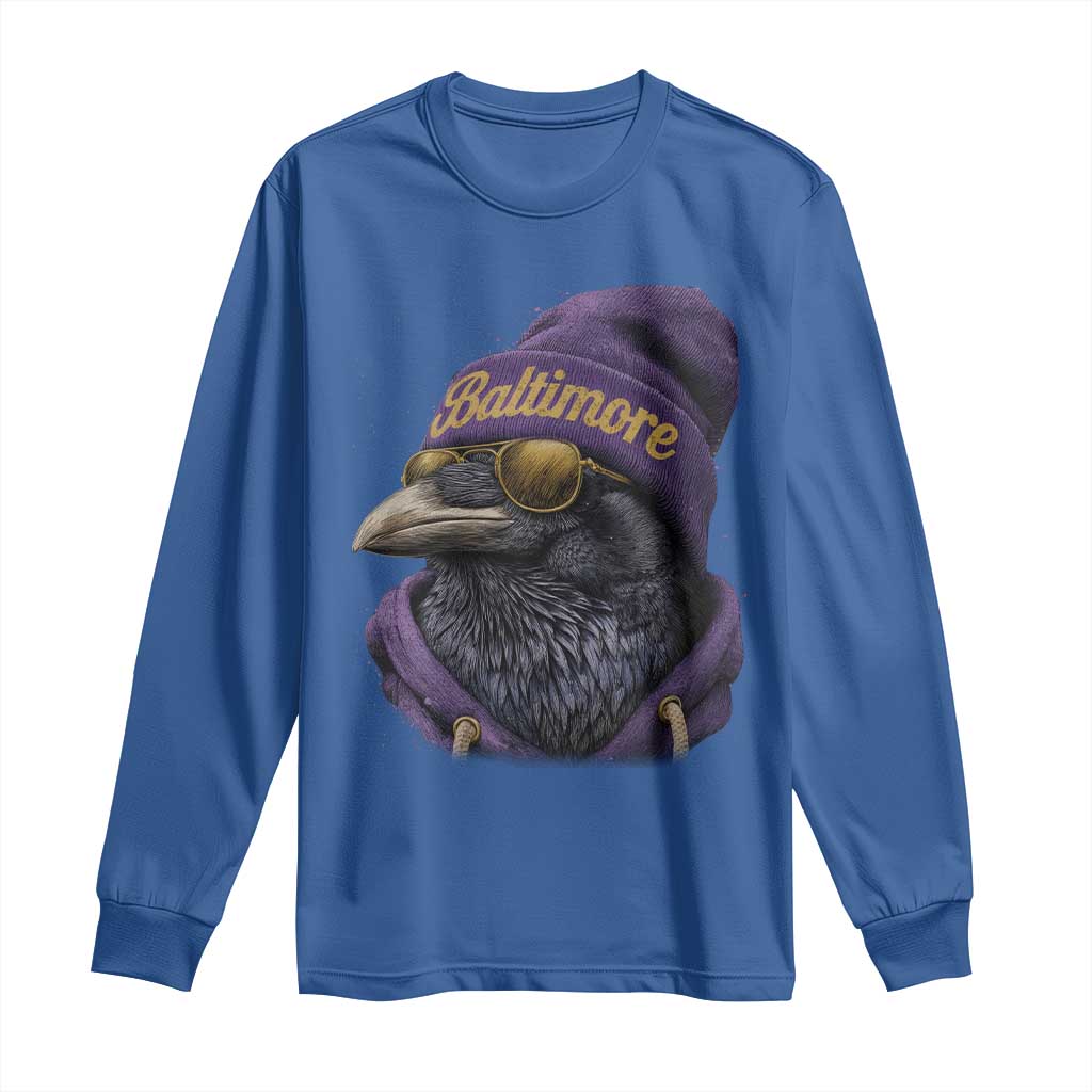 RF Football Lover Long Sleeve Shirt Vintage Maryland Edgar Allan Poe The Flock Game Day TS10 Royal Blue Print Your Wear