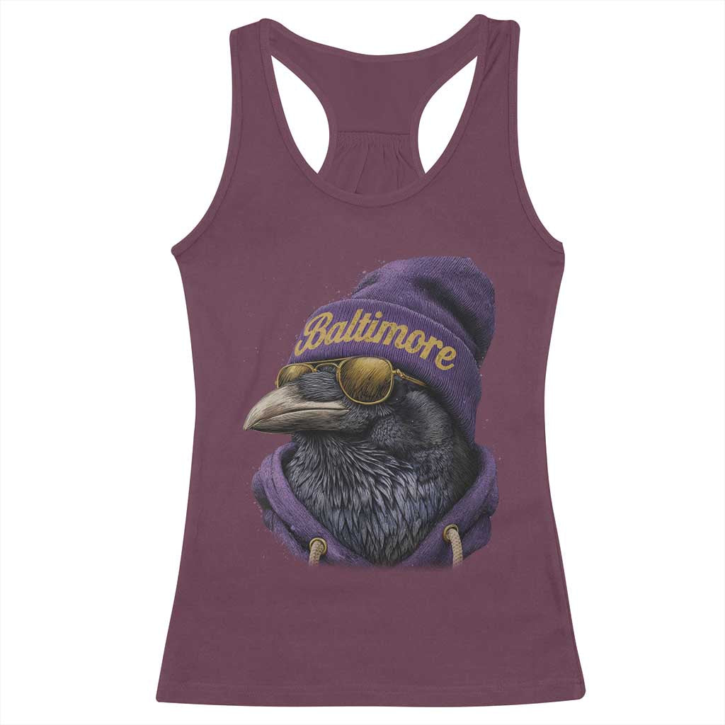 RF Football Lover Racerback Tank Top Vintage Maryland Edgar Allan Poe The Flock Game Day TS10 Maroon Print Your Wear