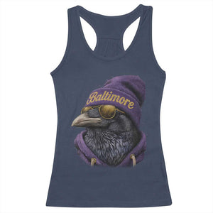 RF Football Lover Racerback Tank Top Vintage Maryland Edgar Allan Poe The Flock Game Day TS10 Navy Print Your Wear