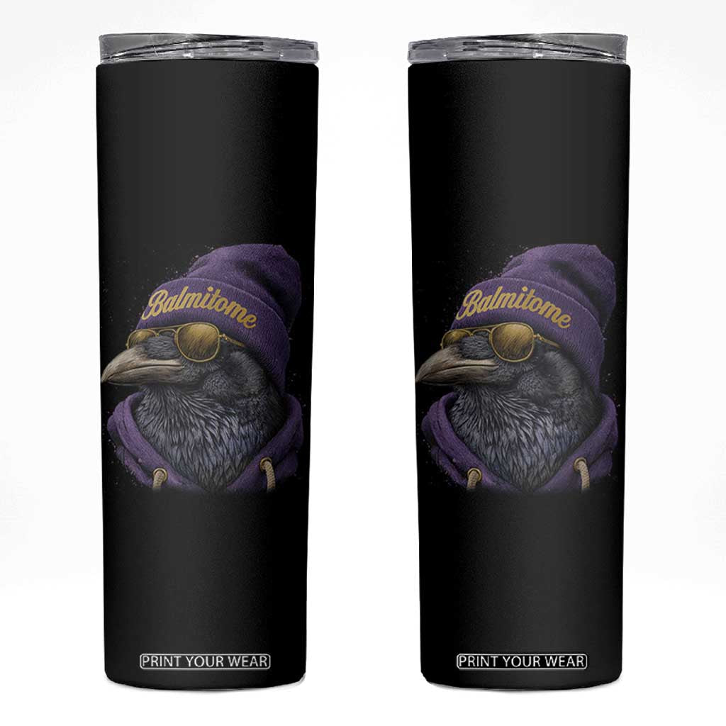 Baltimore Skinny Tumbler Vintage Maryland Edgar Allan Poe Raven Game Day TS10 Black Print Your Wear