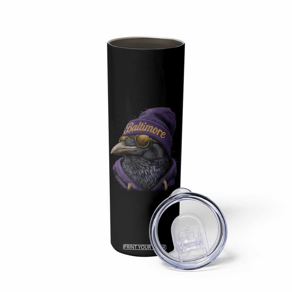 RF Football Lover Skinny Tumbler Vintage Maryland Edgar Allan Poe The Flock Game Day TS10 Print Your Wear