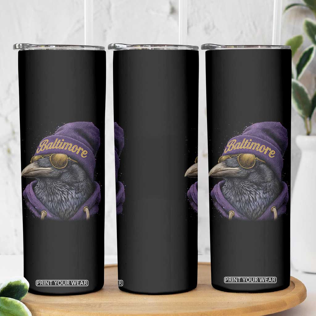RF Football Lover Skinny Tumbler Vintage Maryland Edgar Allan Poe The Flock Game Day TS10 Print Your Wear