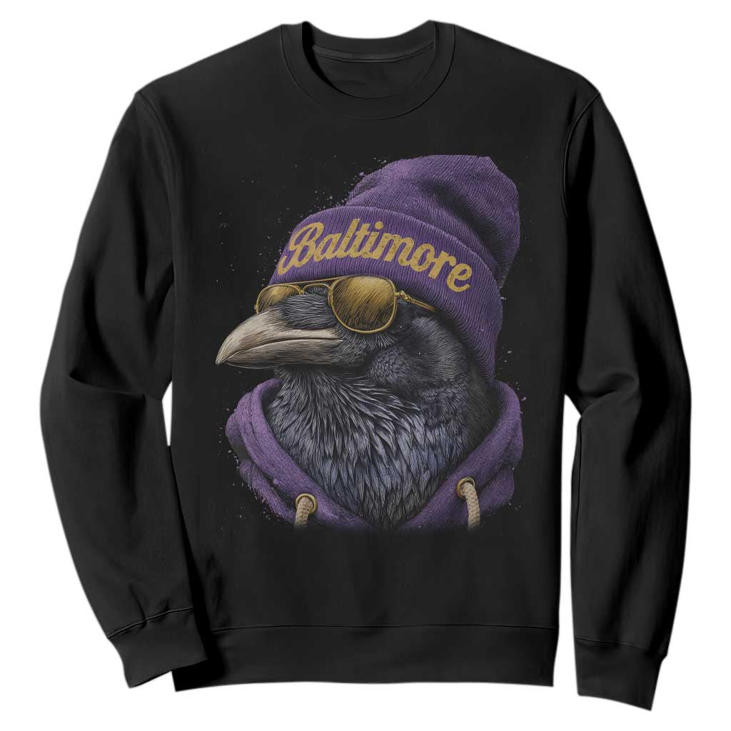 RF Football Lover Sweatshirt Vintage Maryland Edgar Allan Poe The Flock Game Day TS10 Black Print Your Wear