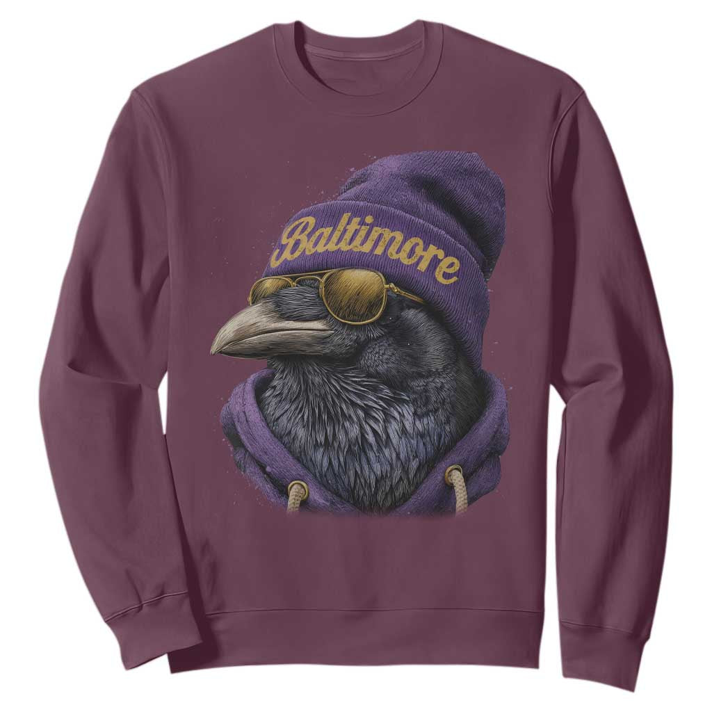 RF Football Lover Sweatshirt Vintage Maryland Edgar Allan Poe The Flock Game Day TS10 Maroon Print Your Wear