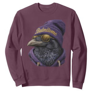Baltimore Sweatshirt Vintage Maryland Edgar Allan Poe Raven Game Day TS10 Maroon Print Your Wear