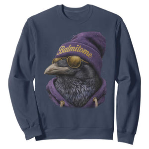 Baltimore Sweatshirt Vintage Maryland Edgar Allan Poe Raven Game Day TS10 Navy Print Your Wear