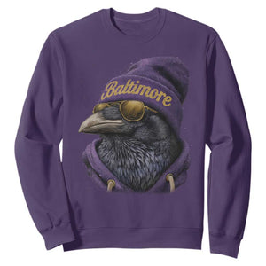 RF Football Lover Sweatshirt Vintage Maryland Edgar Allan Poe The Flock Game Day TS10 Purple Print Your Wear